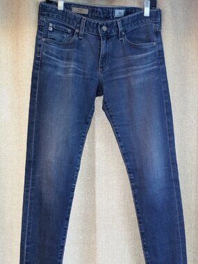 AG Adriano Goldschmied, Medium Wash Nikki Relaxed Skinny 8.5 Mid- Rise, Size 26